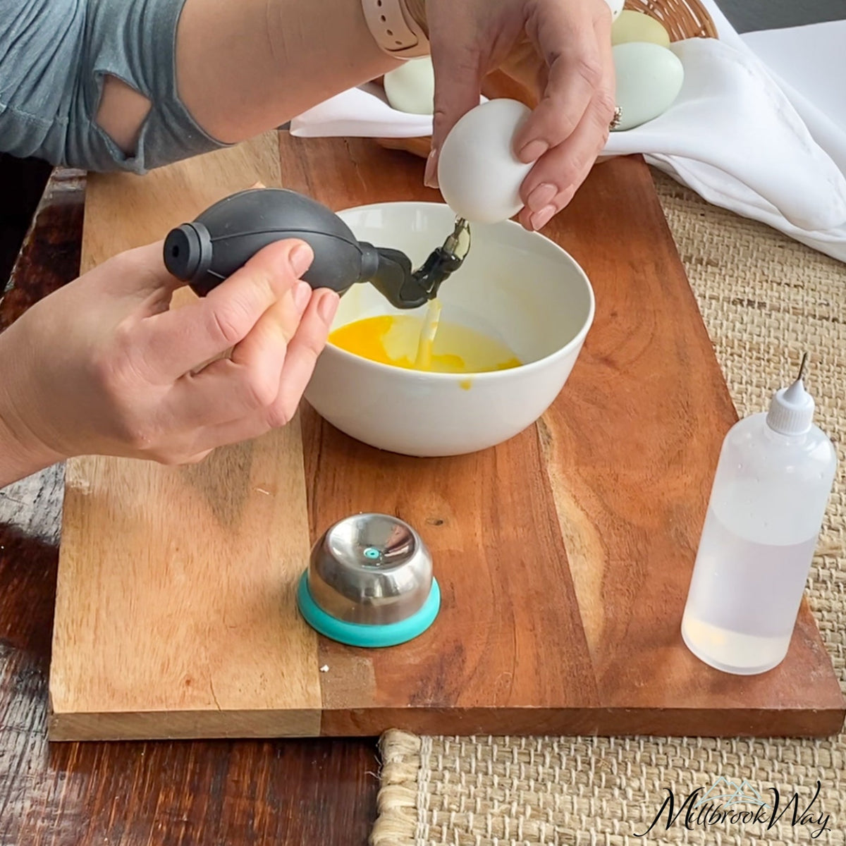 Egg Blowing System for Easter Crafts